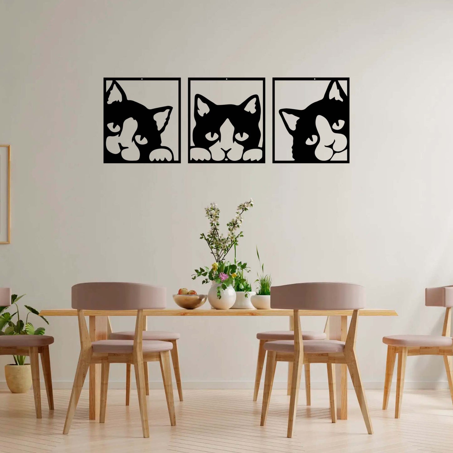 Gatos tiernos. 30 x 30 cms.